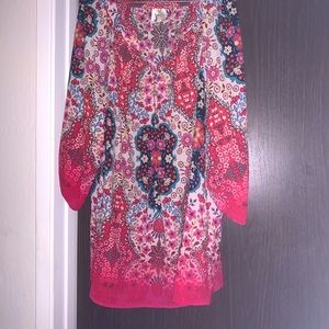 Multicolor floral tunic